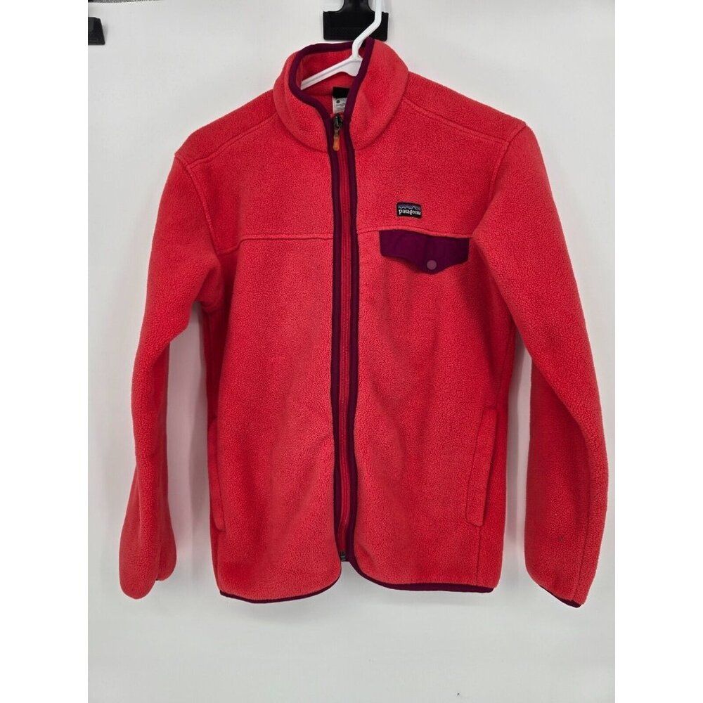 Patagonia Jacket Boys/Girls LARGE 12 Snap Zip Fleece Synchilla Outdoor Hiking - Picture 2 of 5